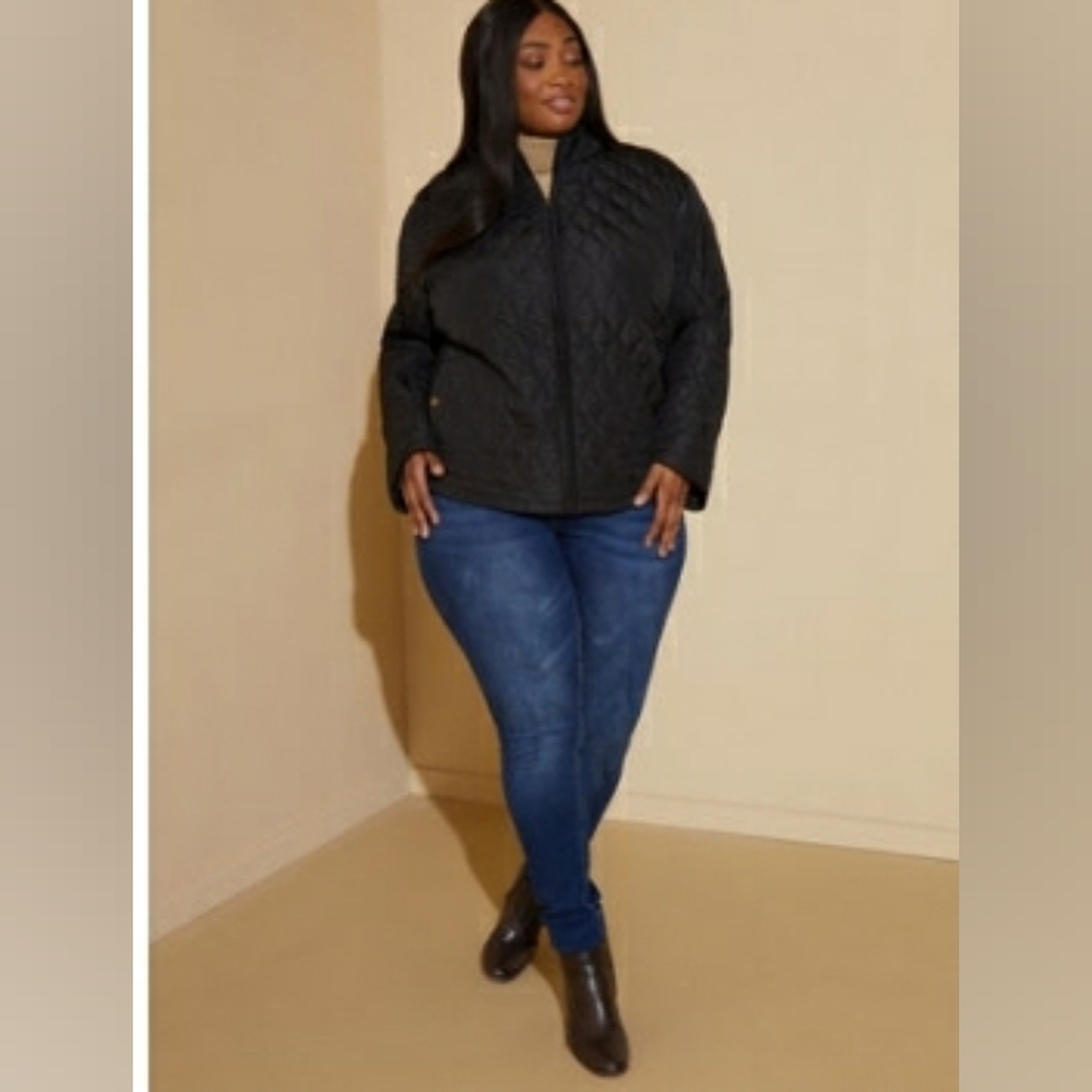 Knit Paneled Quilted Jacket